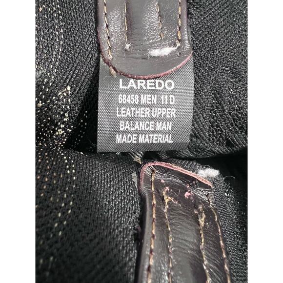 Laredo Burgundy Western Cowboy Boots Pointed Toe Men's US 11 D Style 68458 - Picture 8 of 9